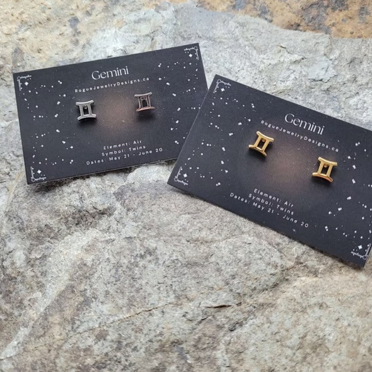 Gemini Zodiac Studs