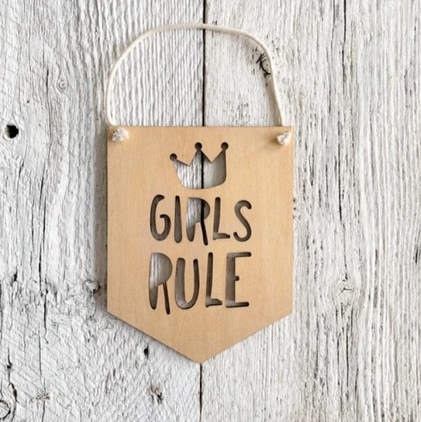 Girls Rule Wall Hanging