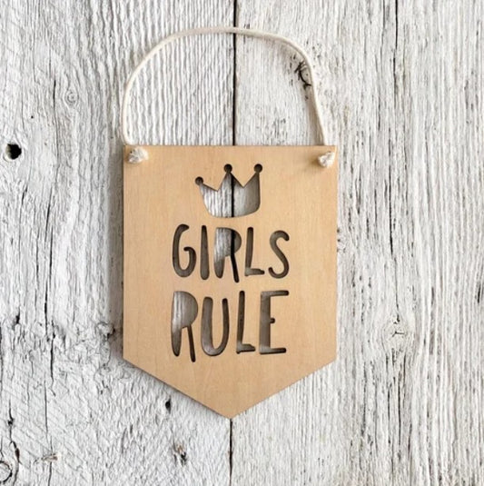 Girls Rule Wall Hanging