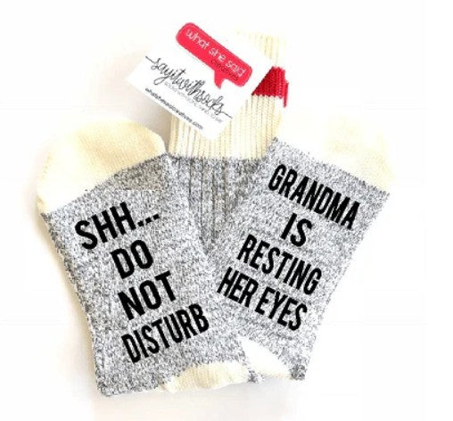 Grandma Is Resting Her Eyes Socks