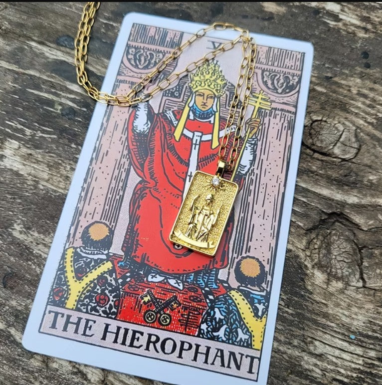 The Hierophant Tarot Necklace