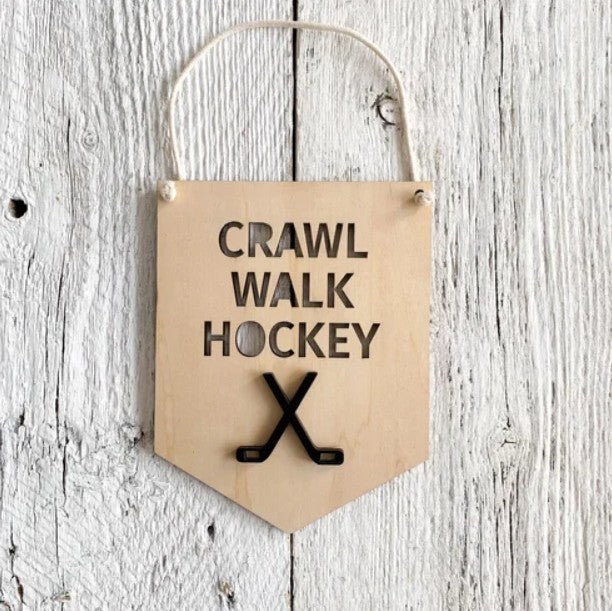 Crawl Walk Hockey 3D Wall Hanging