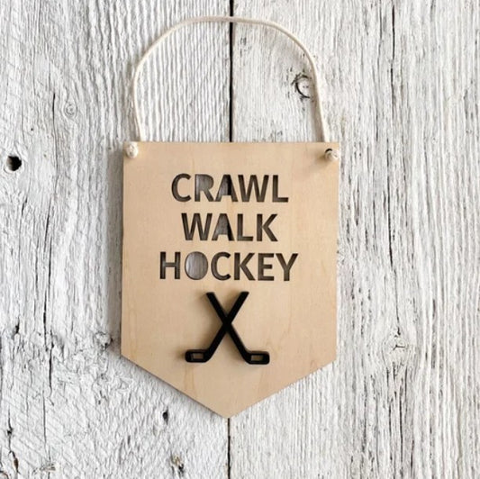 Crawl Walk Hockey 3D Wall Hanging