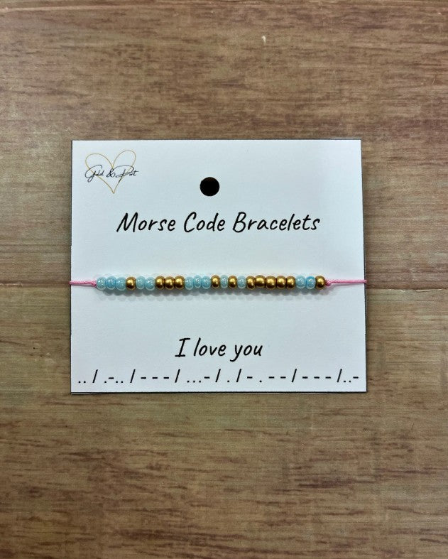 I Love You Morse Code Bracelet