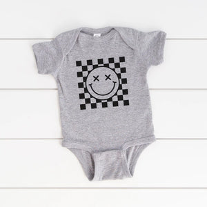 Checkered Smile Bodysuit - Darling Designz