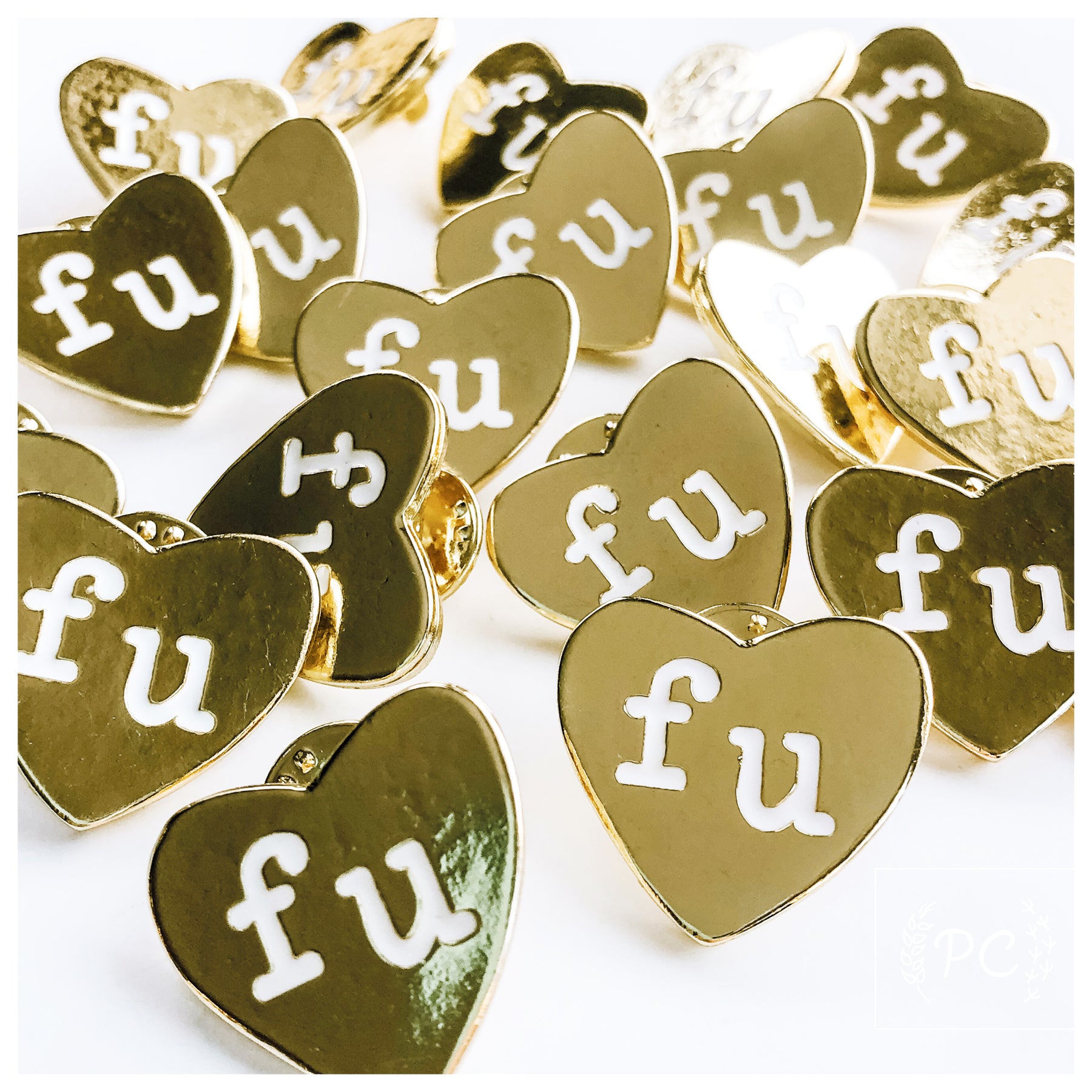 FU Hearts Enamel Pin