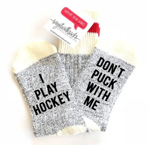 I Play Hockey Socks