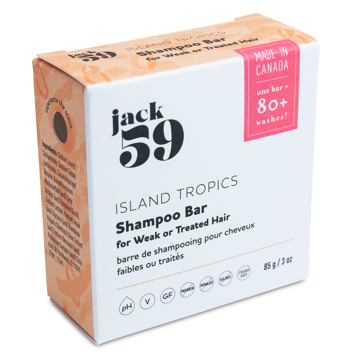 This vegan, gluten free shampoo bar increases hair strength and elasticity using bamboo extract, it is ideal for weak or treated hair and can last 80+ washes.