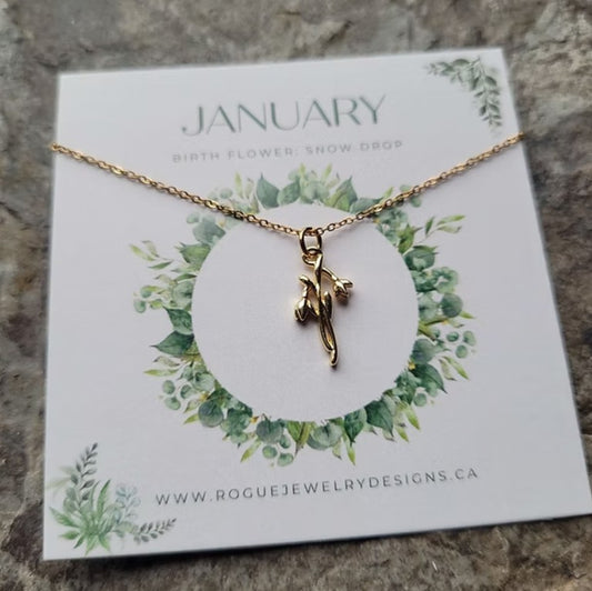 January Birth Flower Necklace