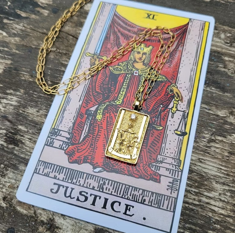 Justice Tarot Necklace