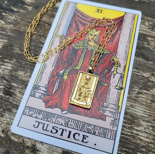 Justice Tarot Necklace