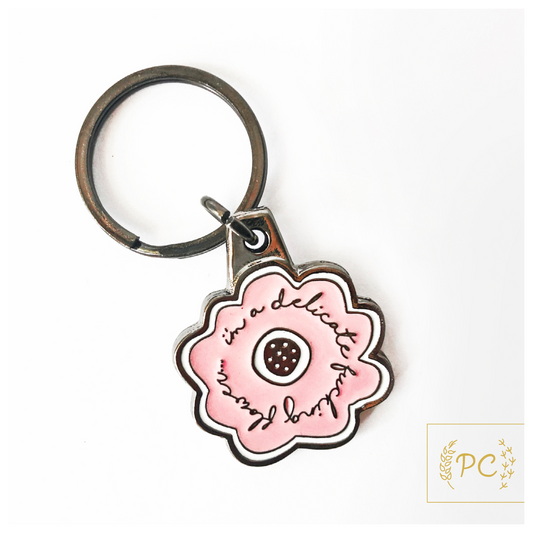 Delicate Flower Key Ring