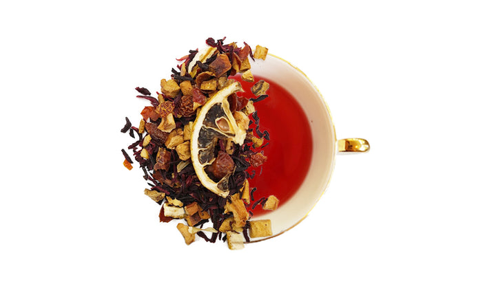 A citrus heaven herbal tea.  This tea is loaded with citrus and fruit. Enjoy it iced or hot.
