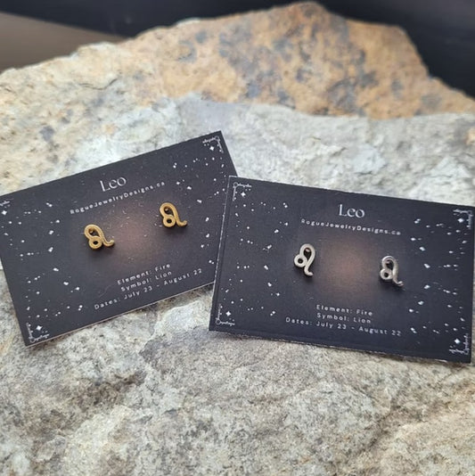 Leo Zodiac Studs