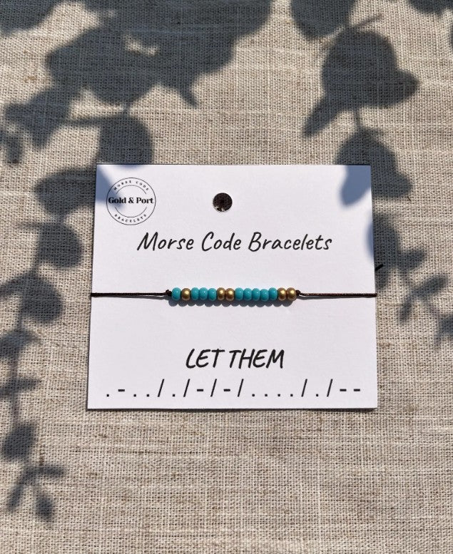Let Them Morse Code Bracelet