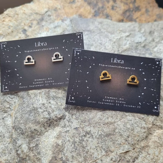 Libra Zodiac Studs