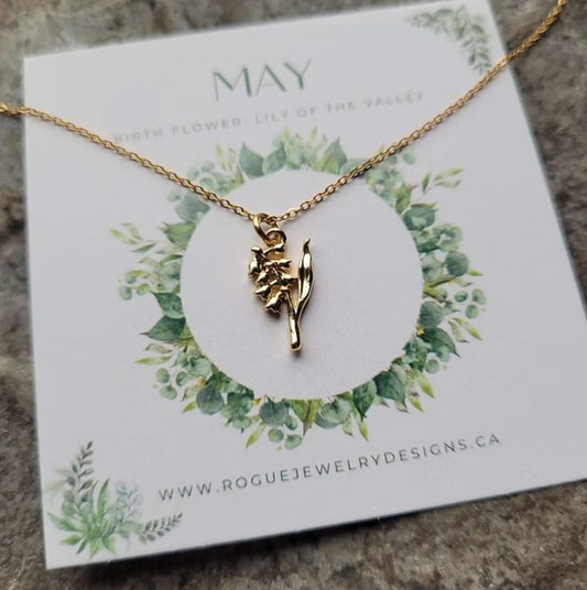 May Birth Flower Necklace