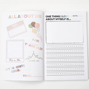 The All About Me section allows your child to personalize their journal.