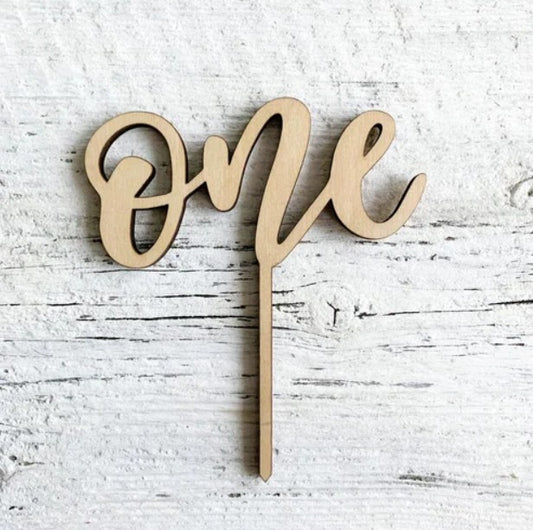 One Cake Topper