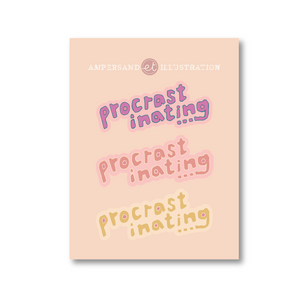 Procrastinating Sticker Sheet - Ampersand Illustration