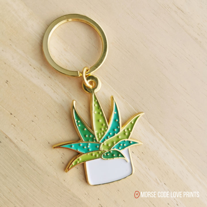 Each succulent pendant measures 1.75" on the longest/widest edge. Additionally is the keyring and one jump ring.