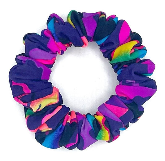 Rainbow Leopard Print Skinny Scrunchie