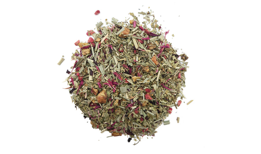 Ingredients: Apple Pieces, Lemon Verbena, Lemongrass, Hibiscus, Lemon Pieces, Raspberry Pieces, Natural Flavours