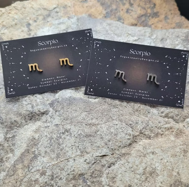 Scorpio Zodiac Studs