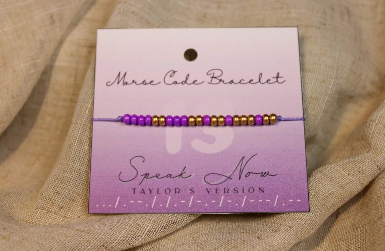 Speak Now Swift Morse Code Bracelet
