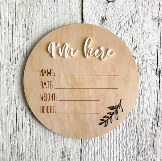 Baby Stats Plaque