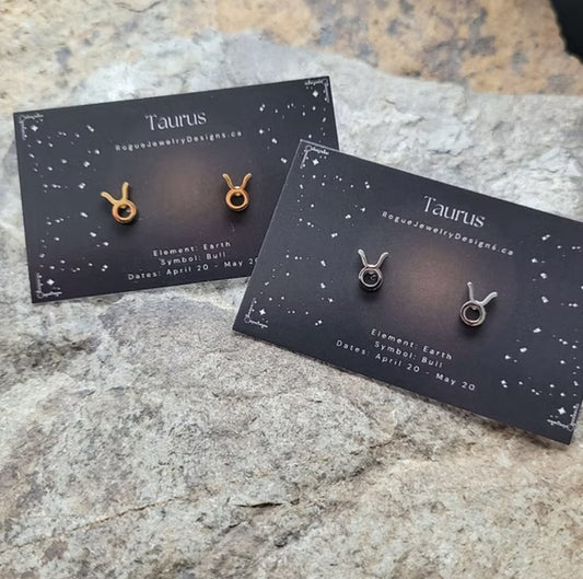 Taurus Zodiac Studs
