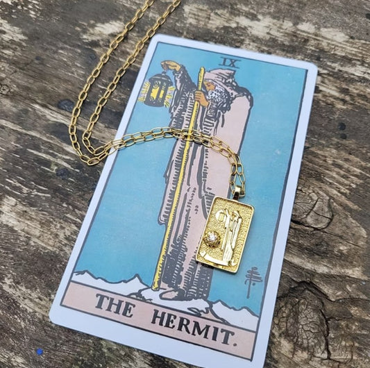The Hermit Tarot Necklace