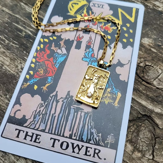 The Tower Tarot Necklace