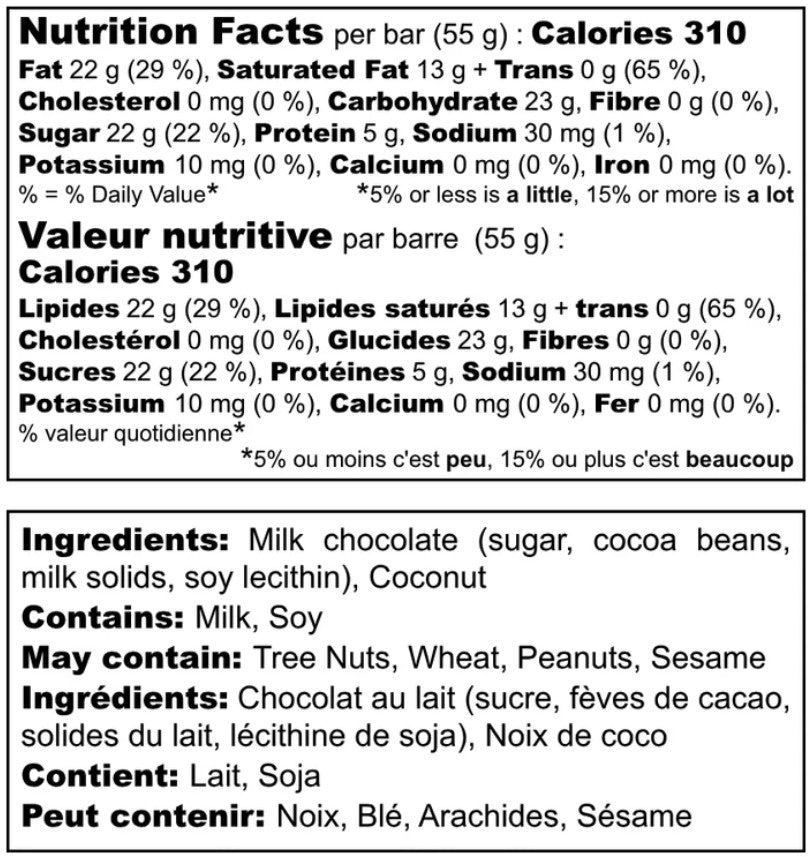 Toasted Coconut Bar