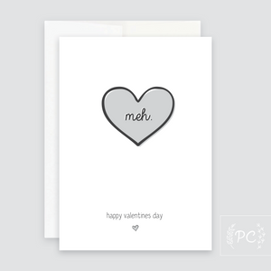 Meh Valentines Day / Card - Prairie Chick Prints
