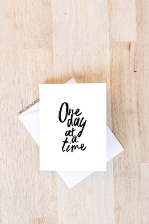One Day At A Time Card - Morse Code Love Prints