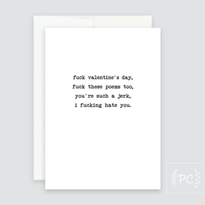 Roses Are Red I Fucking Hate You / Card - Prairie Chick Prints