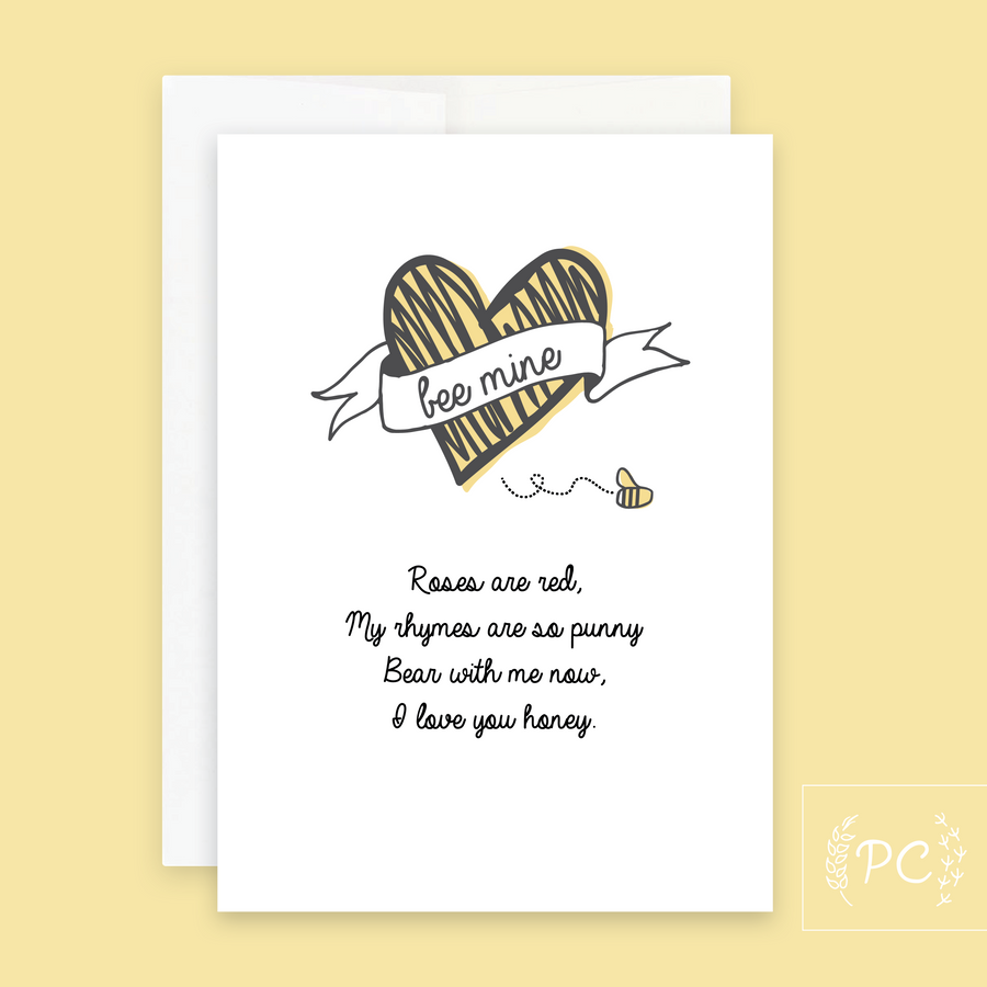 Roses Are Red I Love You Honey / Card - Prairie Chick Prints