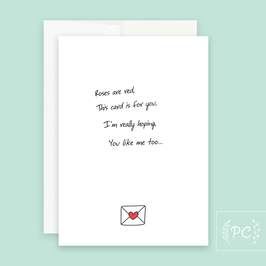 Roses Are Red This Card Is For You / Card - Prairie Chick Prints