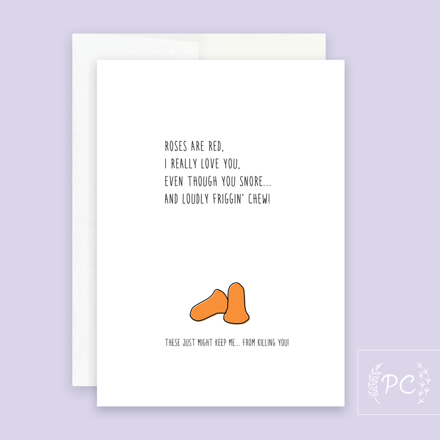 Roses Are Red Loudly Frickin' Chew / Card - Prairie Chick Prints