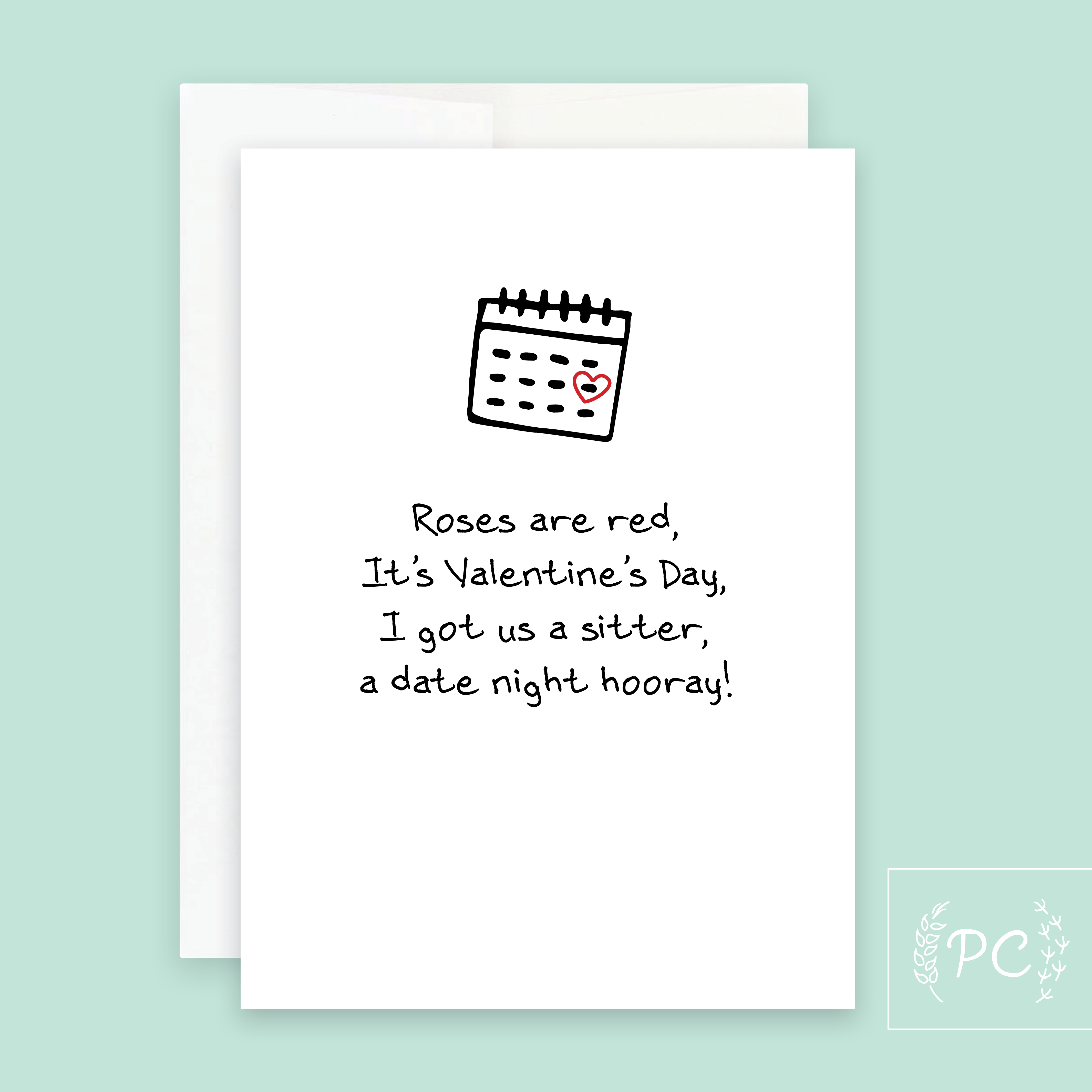 Roses Are Red A Date Night Hooray / Card - Prairie Chick Prints