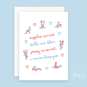 Roses Are Red I Wanna Hump You / Card - Prairie Chick Prints