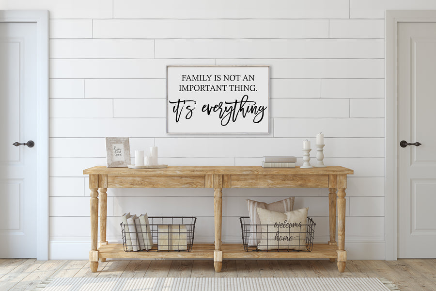 Family Is Not An Important Thing It's Everything (24x36) Wooden Sign - William Rae Designs