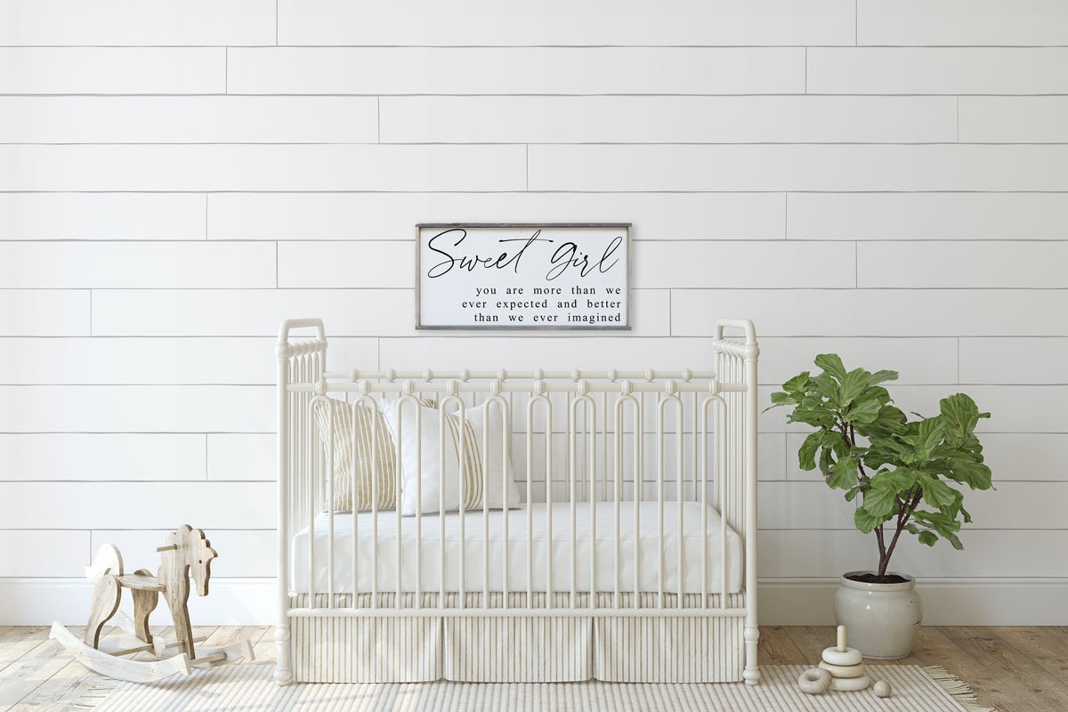 Sweet Girl (12x24) Wooden Sign - William Rae Designs – The Makers Keep