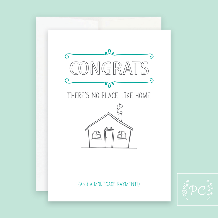 There's No Place Like Home Card - Prairie Chick Prints