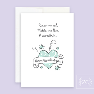 I'm Crazy About You Card- Prairie Chick Prints