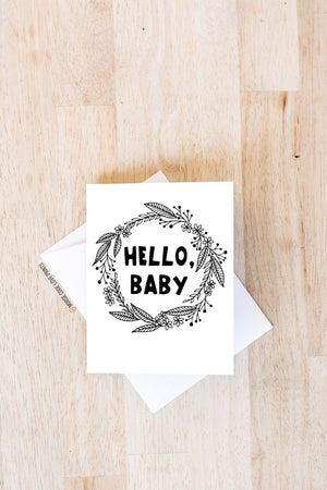 Hello Baby Card - Morse Code Love Prints