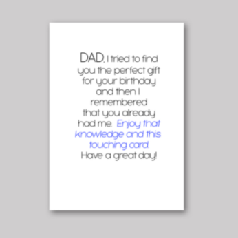 Birthday Dad Card - What She Said Creatives