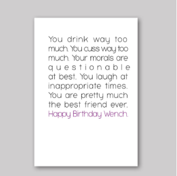 Birthday Wench Card - What She Said Creatives
