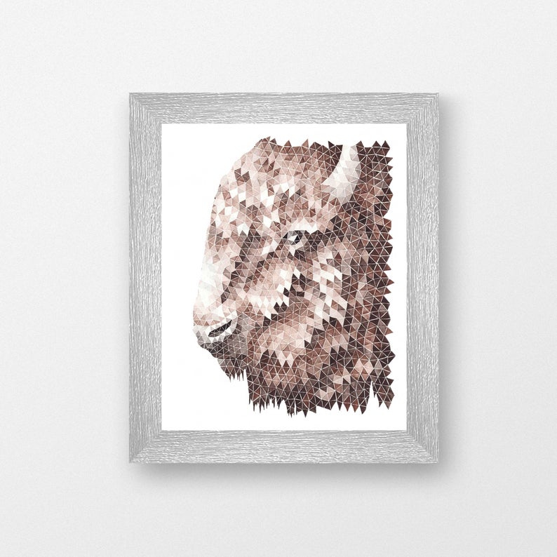 Bison Portrait (8x10) Print - LND Art